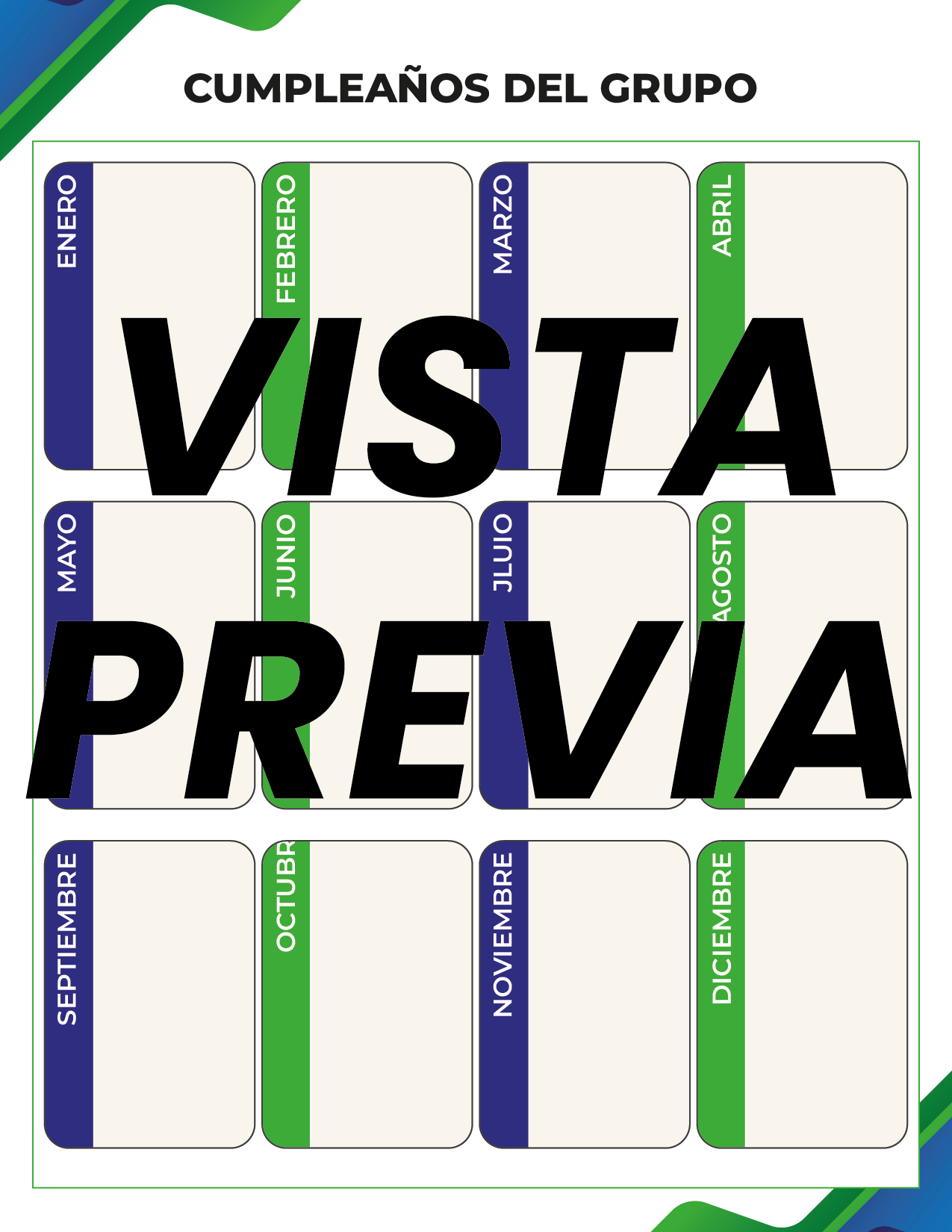 Agenda Formal Verde-azul MAESTRO Secundaria