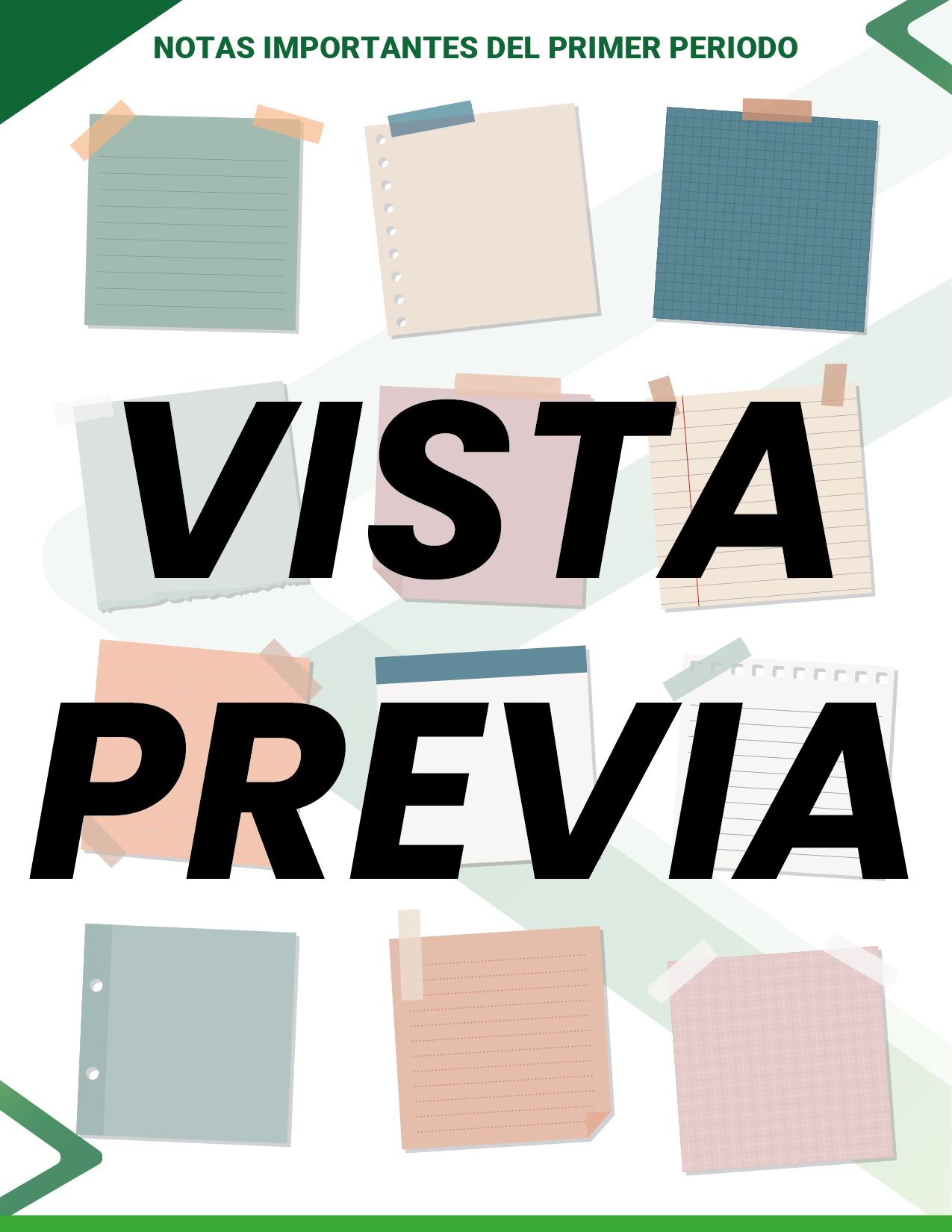 Agenda Formal Verde SUPERVISOR Preescolar
