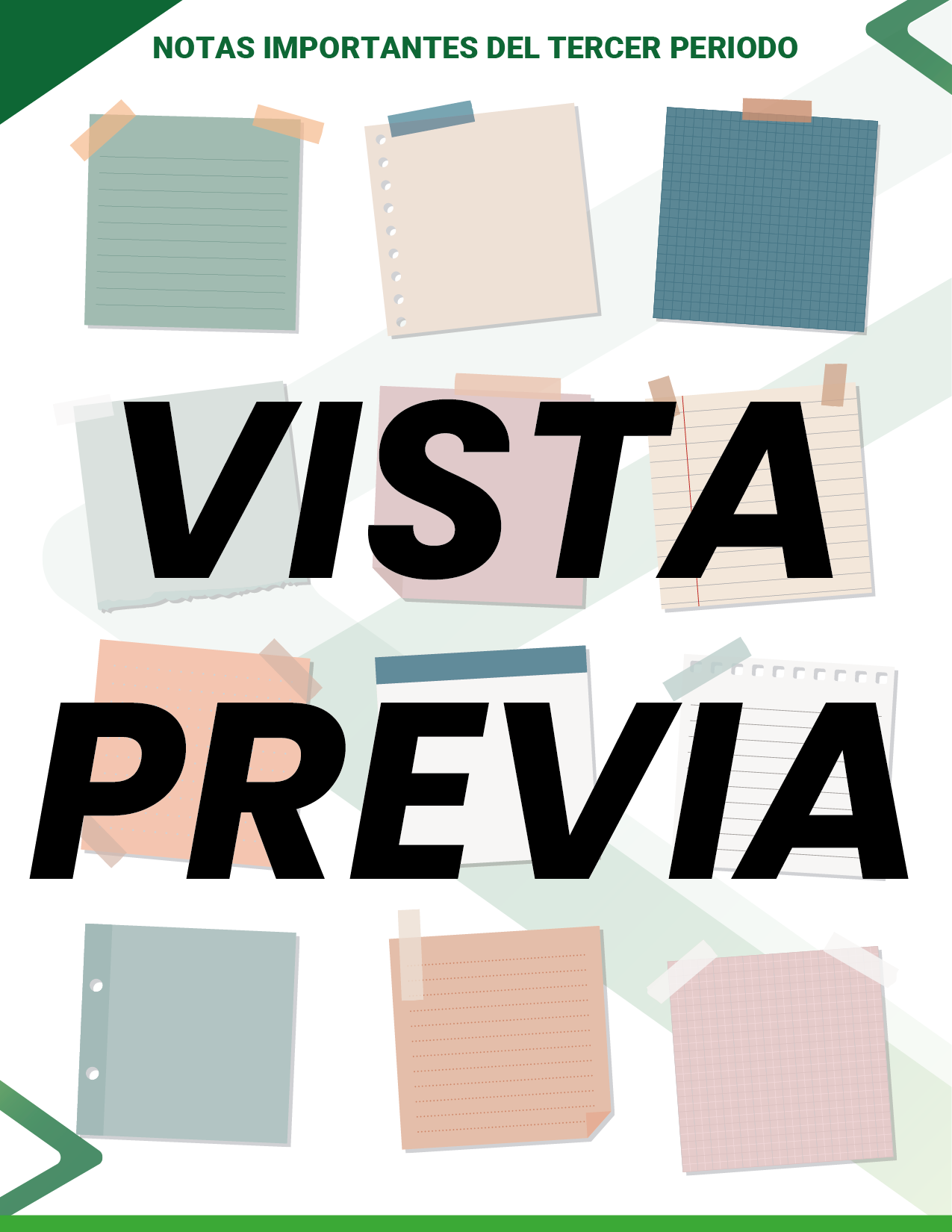 Agenda Formal Verde SUPERVISOR Preescolar