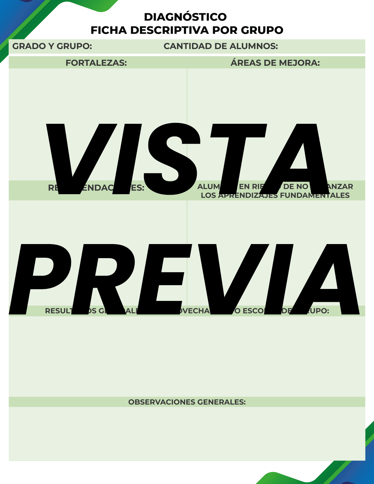 Infografía Formal Verde-azul DIRECTOR Primaria