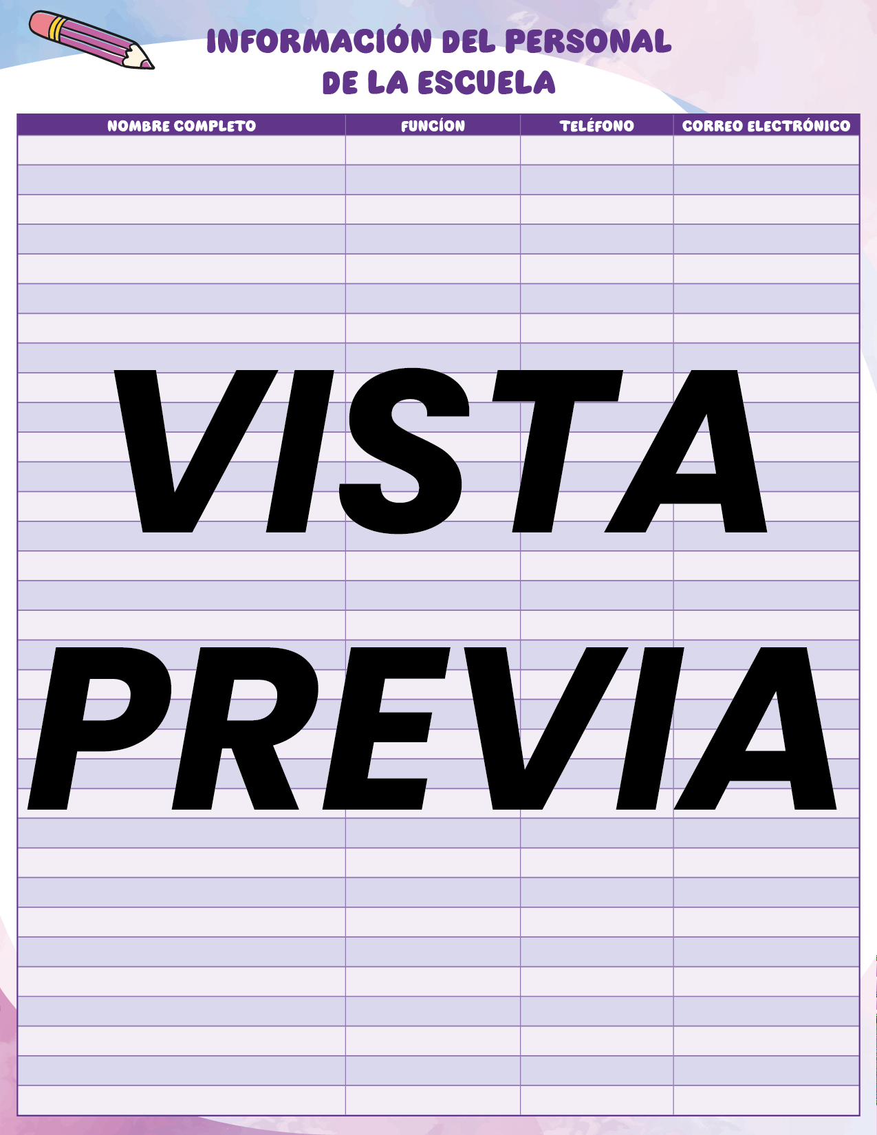 Agenda Colorida DIRECTOR Preescolar