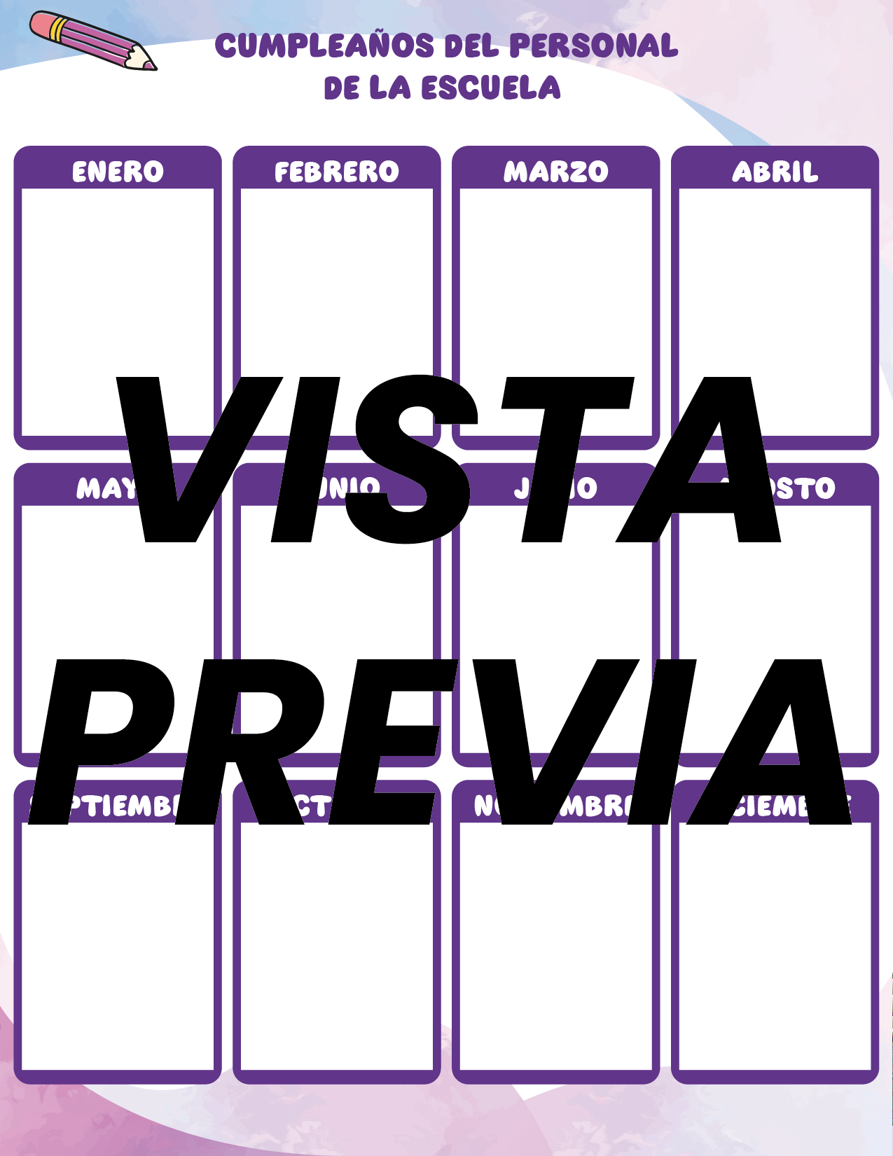 Agenda Colorida DIRECTOR Preescolar