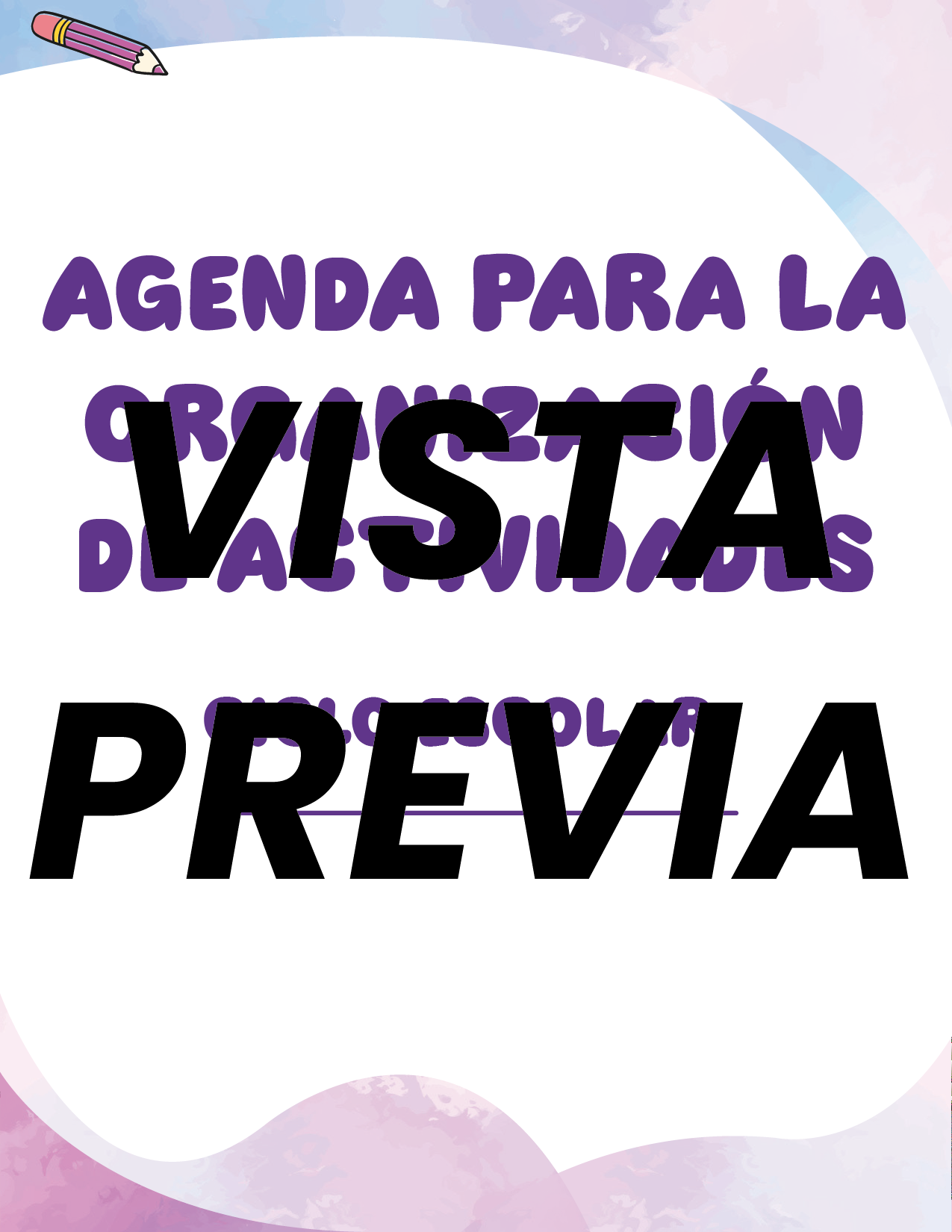 Agenda Colorida DIRECTOR Preescolar