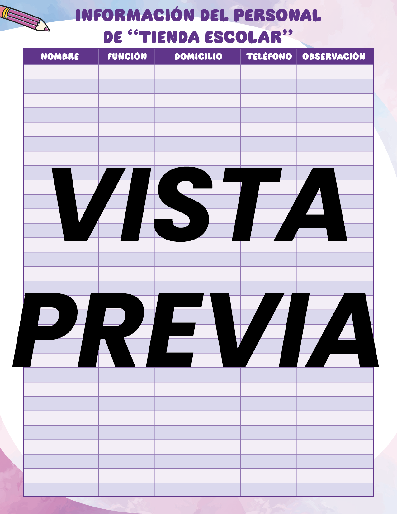 Agenda Colorida DIRECTOR Preescolar