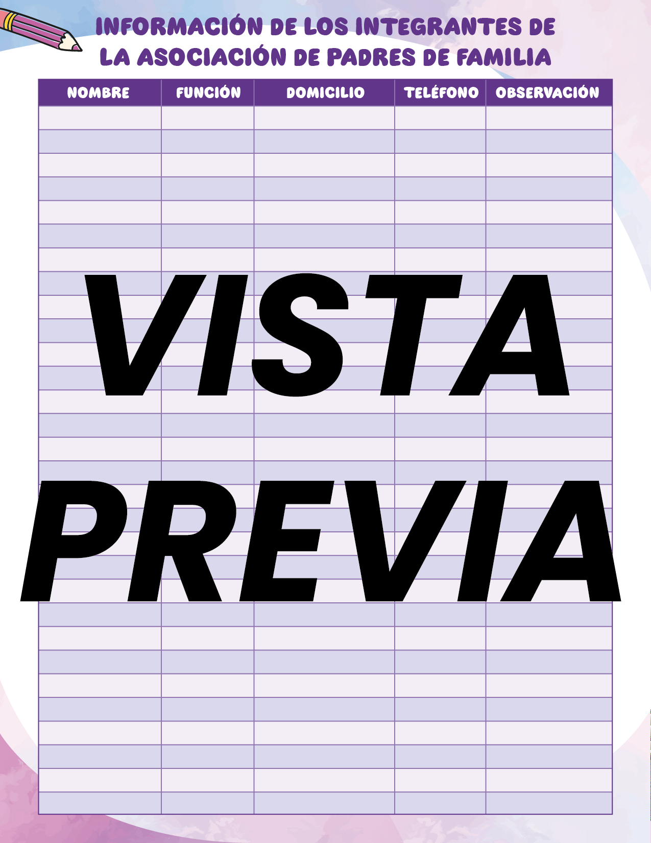 Agenda Colorida DIRECTOR Preescolar