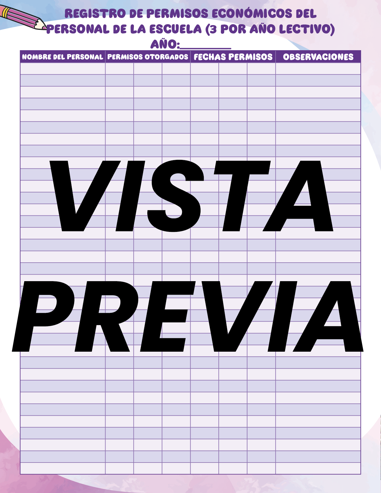 Agenda Colorida DIRECTOR Preescolar