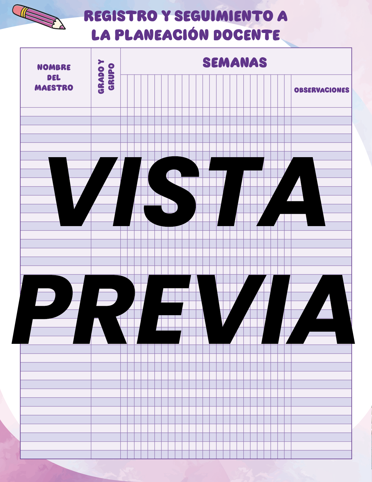 Agenda Colorida DIRECTOR Preescolar