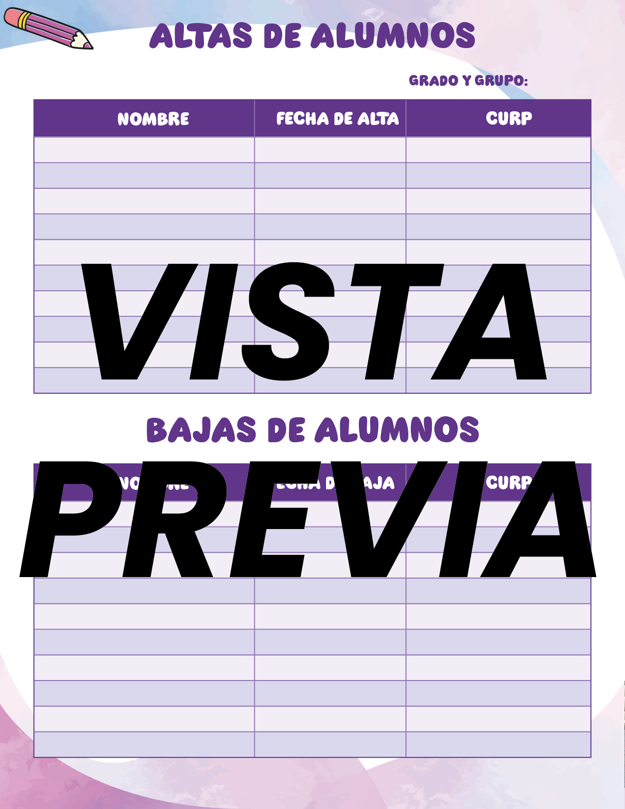 Agenda Colorida DIRECTOR Preescolar