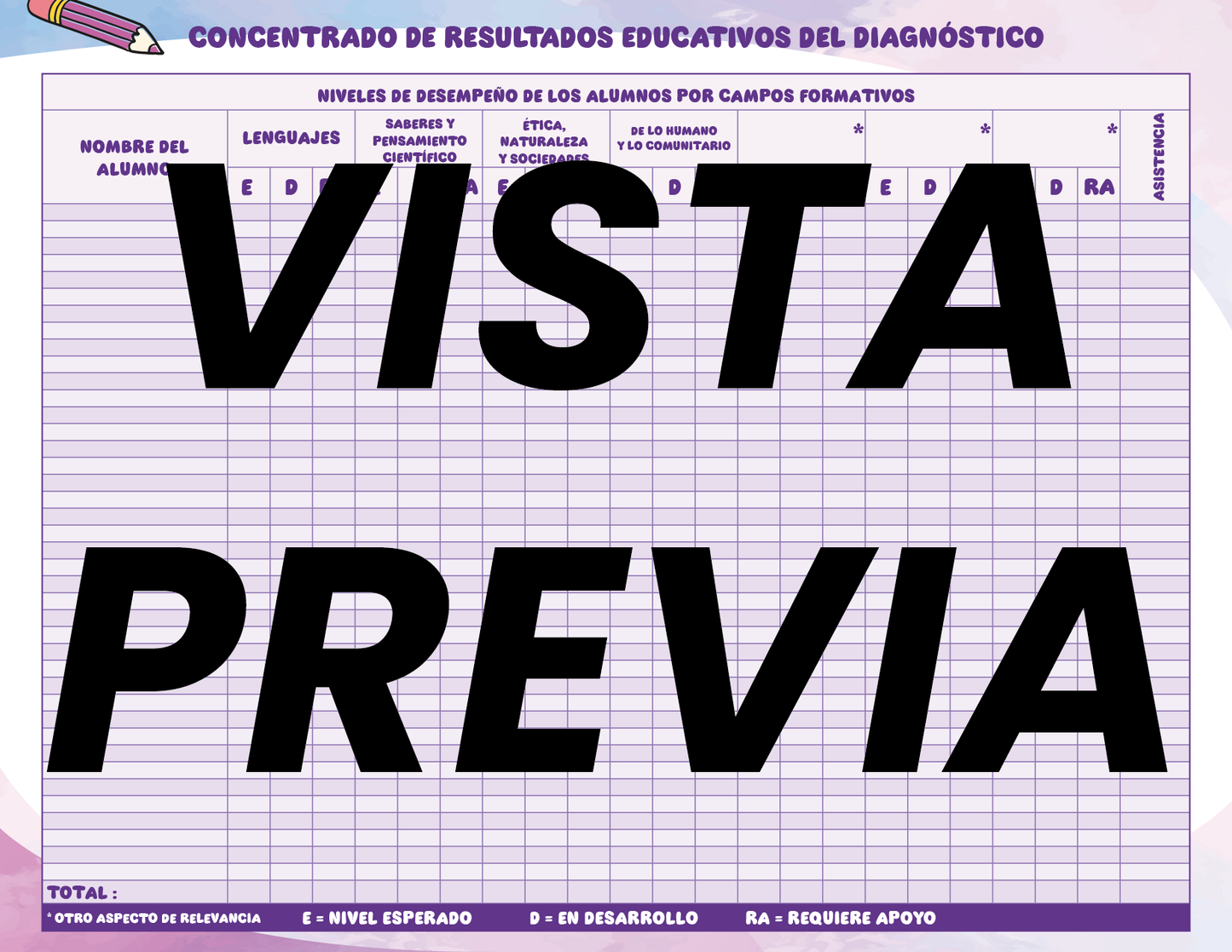 Agenda Colorida DIRECTOR Preescolar