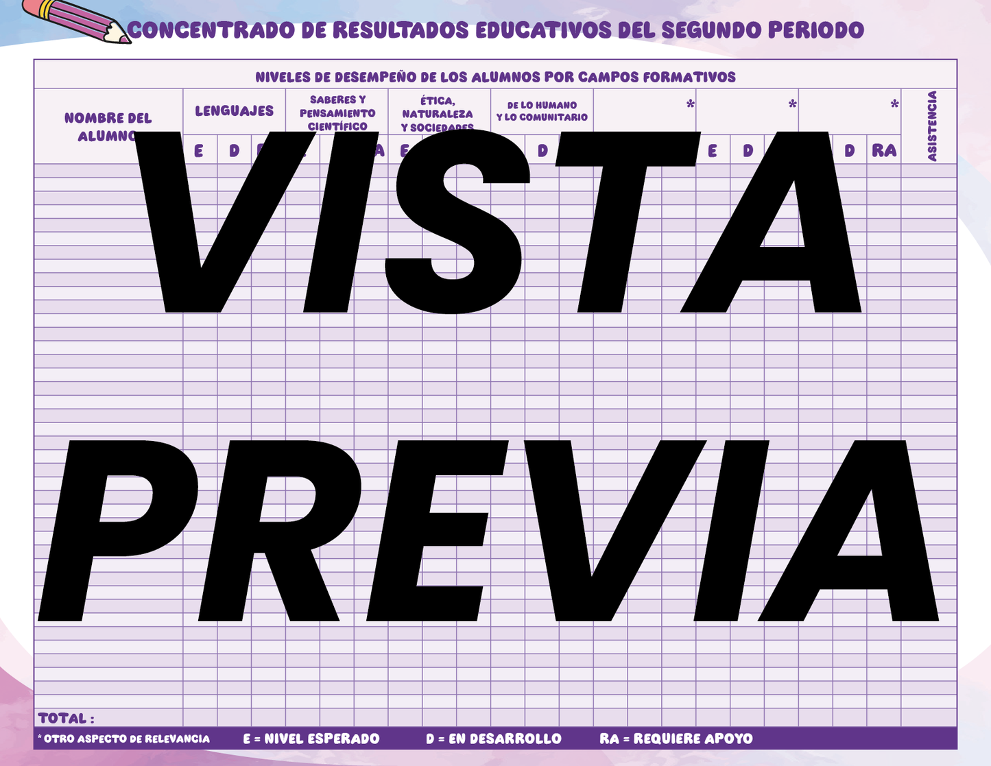 Agenda Colorida DIRECTOR Preescolar