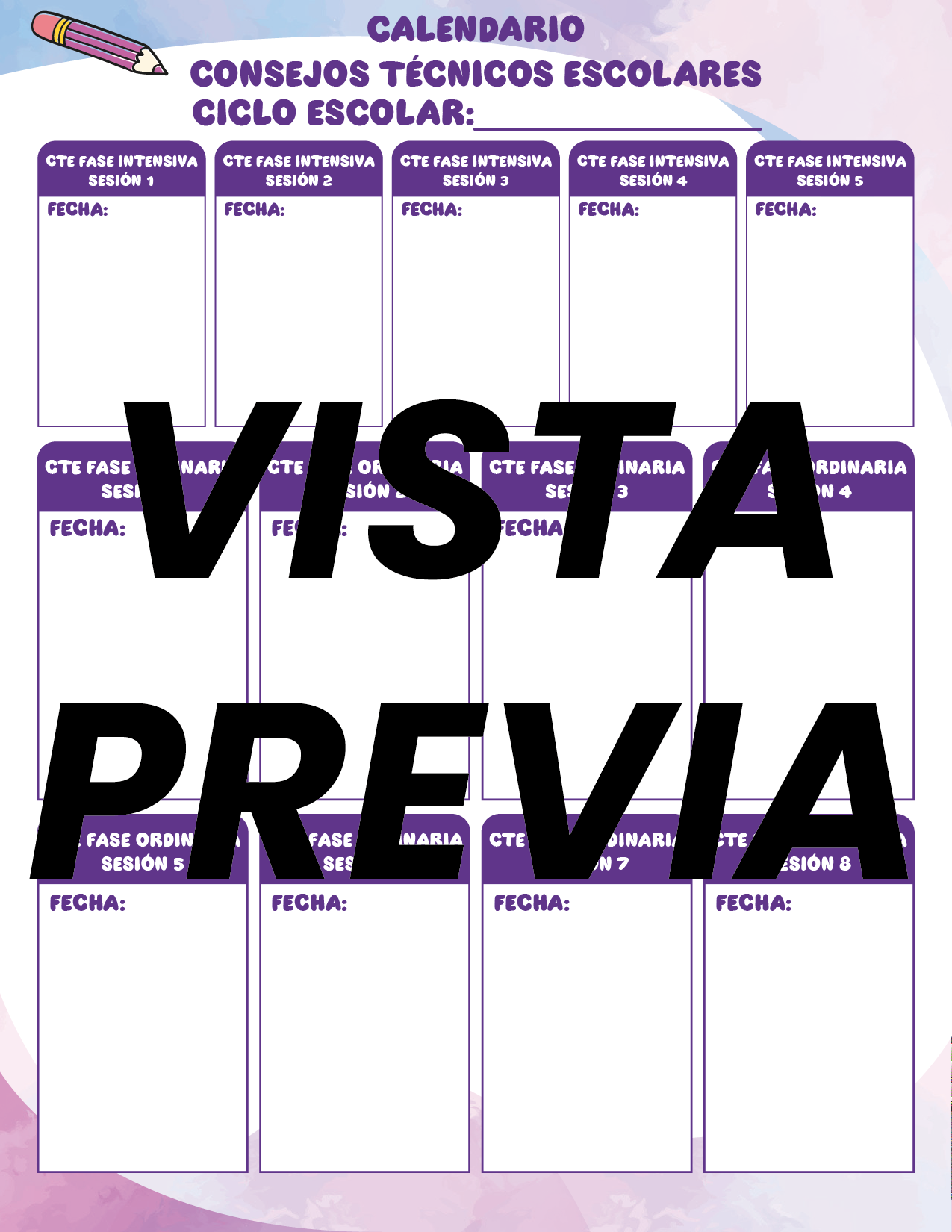 Agenda Colorida DIRECTOR Preescolar