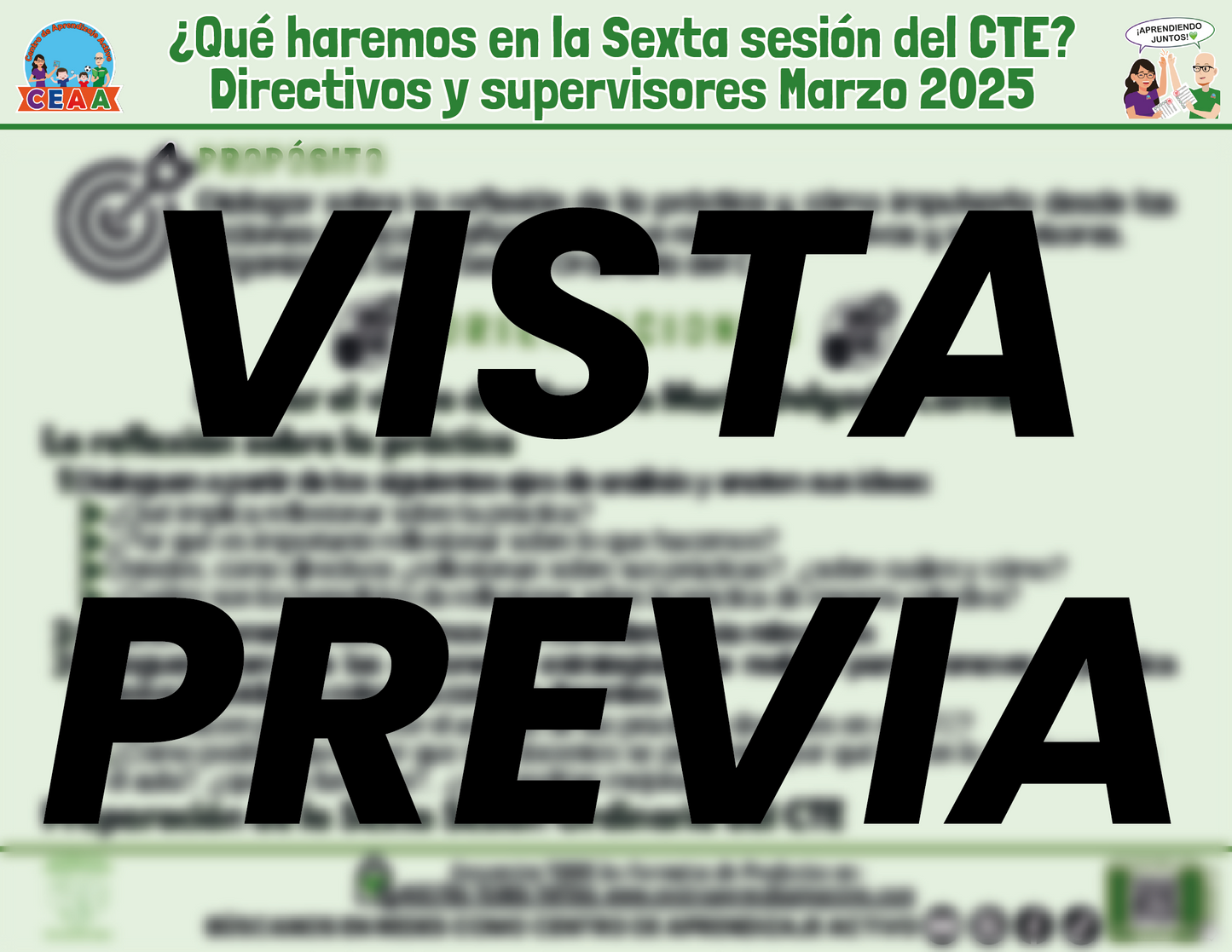 Infografía ¿Qué haremos en la Sexta Sesión CTE? Marzo 2025