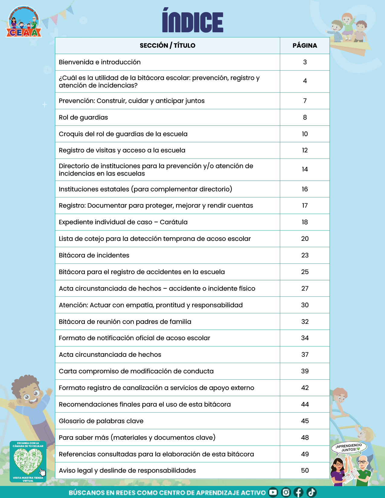 BITÁCORA PARA LA PREVENCIÓN, REGISTRO Y ATENCIÓN DE INCIDENCIAS Y ACOSO ESCOLAR en PDF