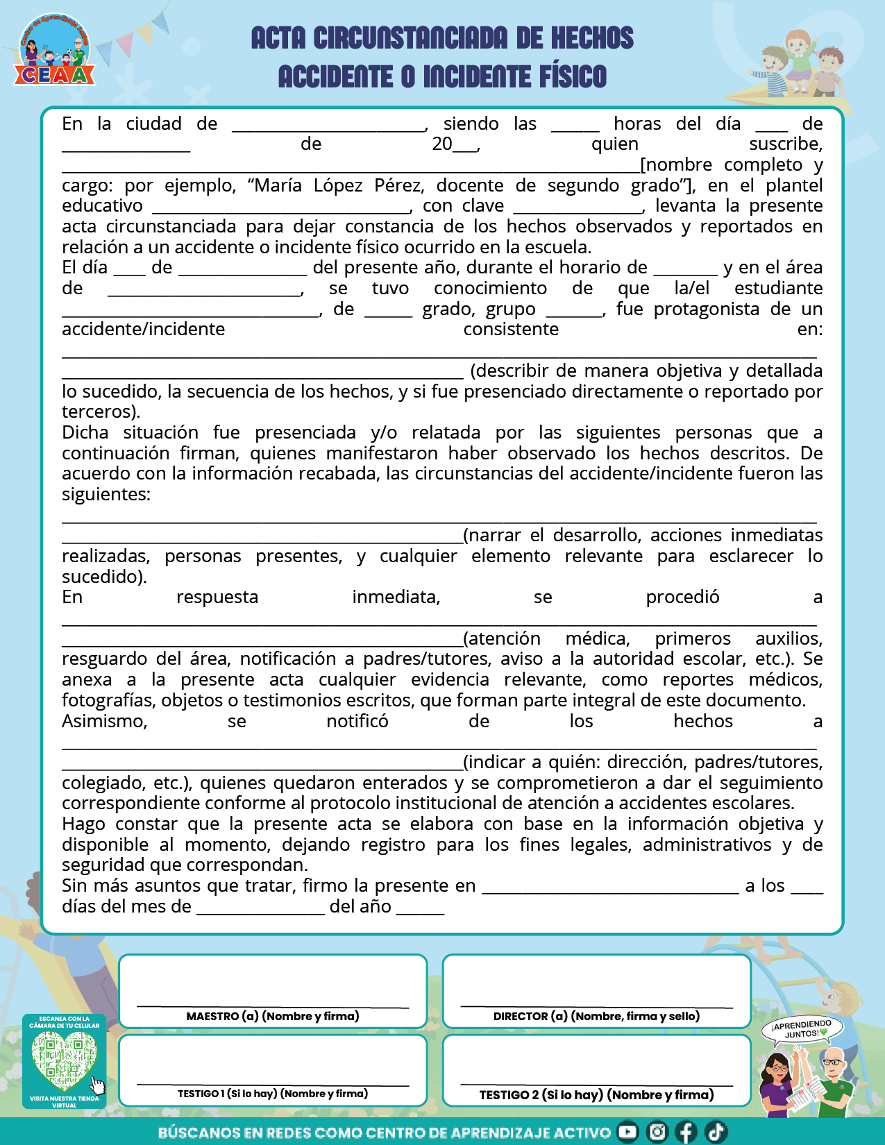 BITÁCORA PARA LA PREVENCIÓN, REGISTRO Y ATENCIÓN DE INCIDENCIAS Y ACOSO ESCOLAR en PDF