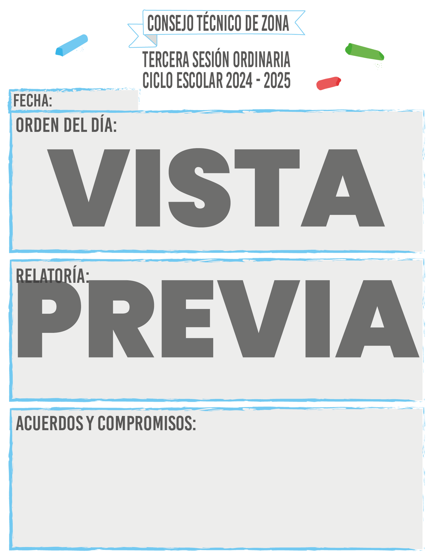 Agenda Gises DIRECTOR Preescolar Ciclo Escolar 2024 - 2025 en PDF