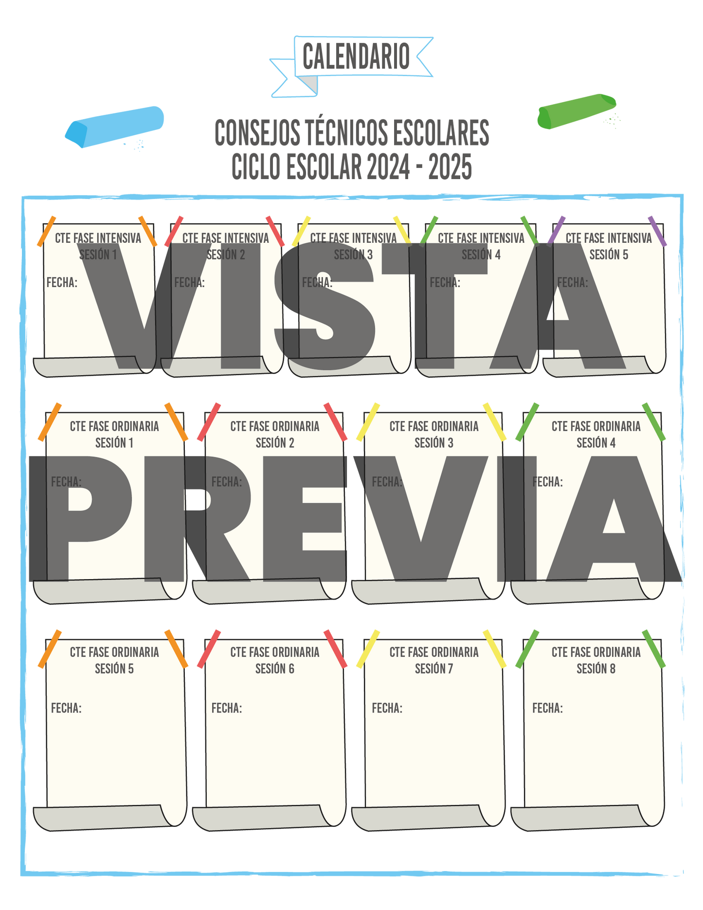 Agenda Gises DIRECTOR Preescolar Ciclo Escolar 2024 - 2025 en PDF