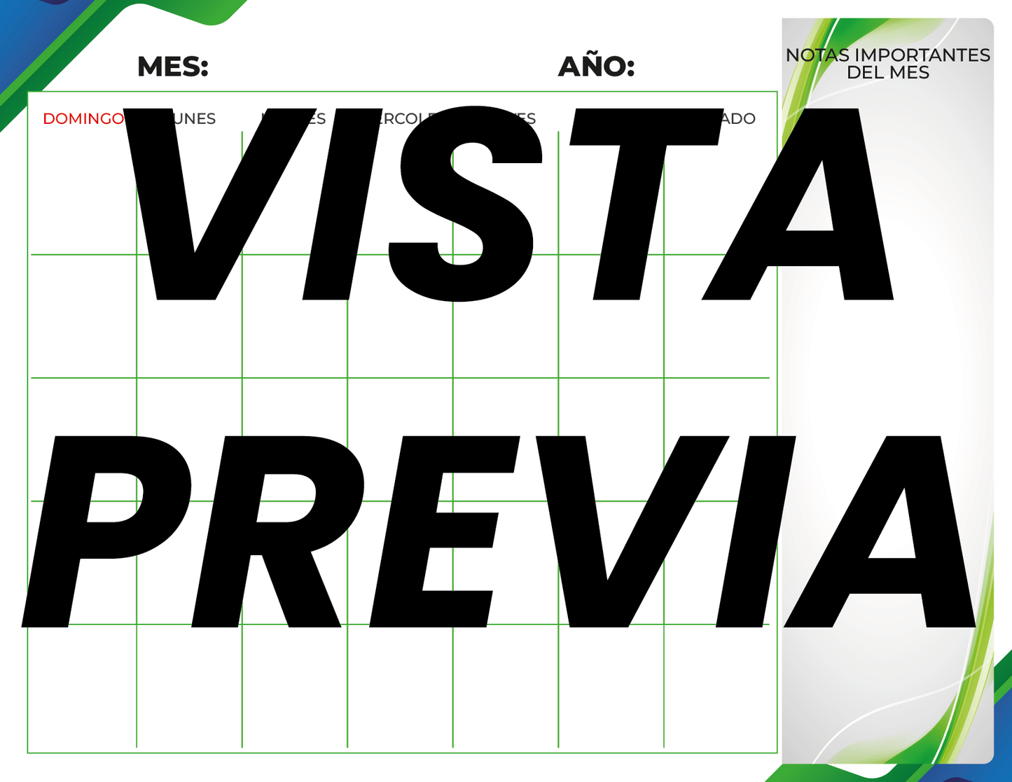 Agenda Formal Verde-azul SUPERVISOR Primaria