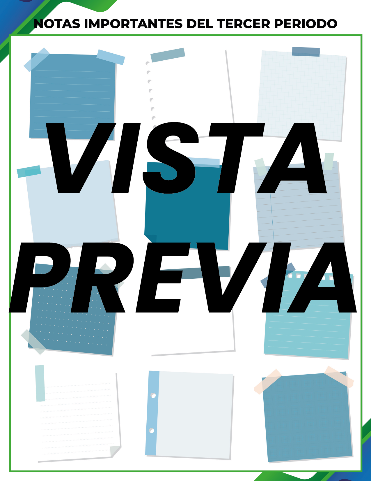Agenda Formal Verde-azul SUPERVISOR Primaria