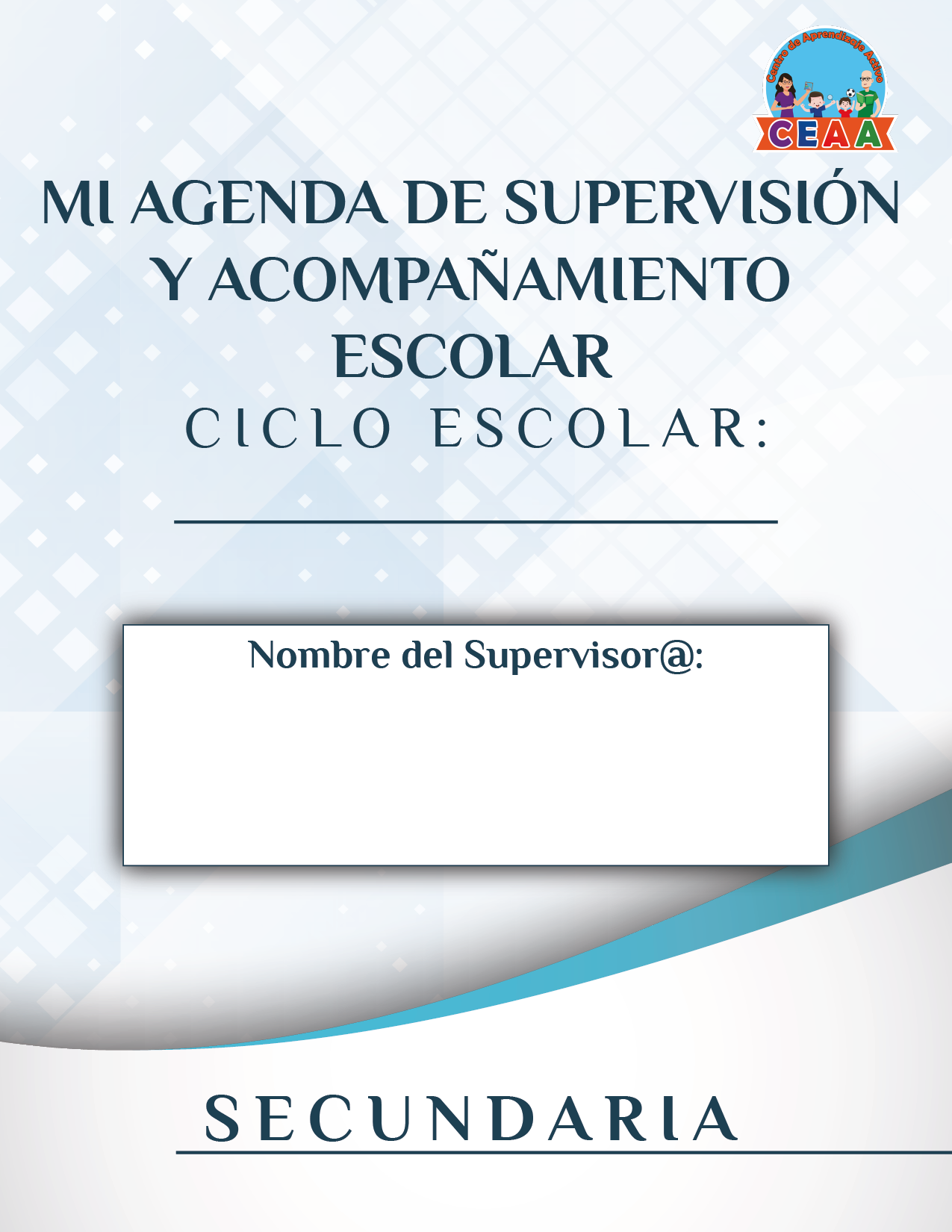 Agenda Formal Azul SUPERVISOR Secundaria