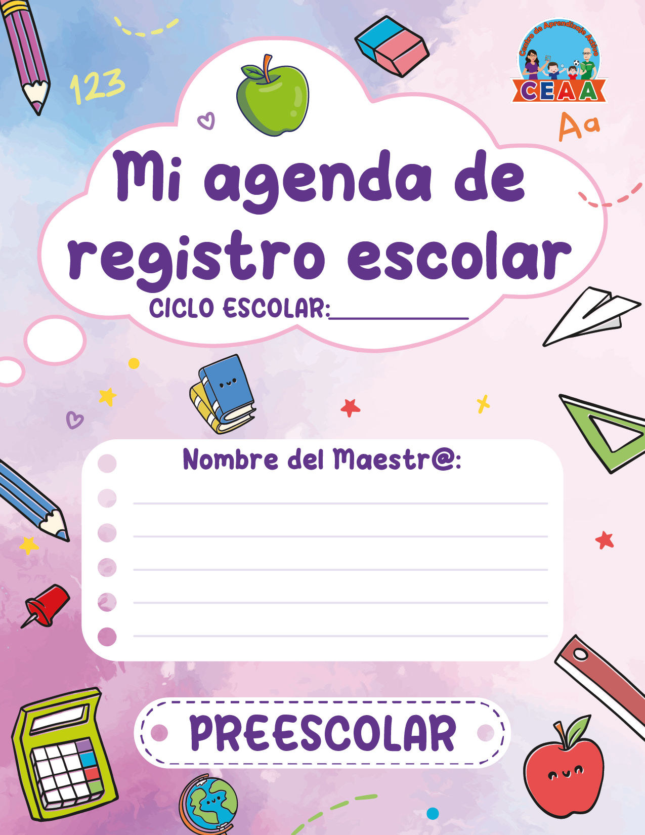 Agenda Colorida MAESTRO Preescolar