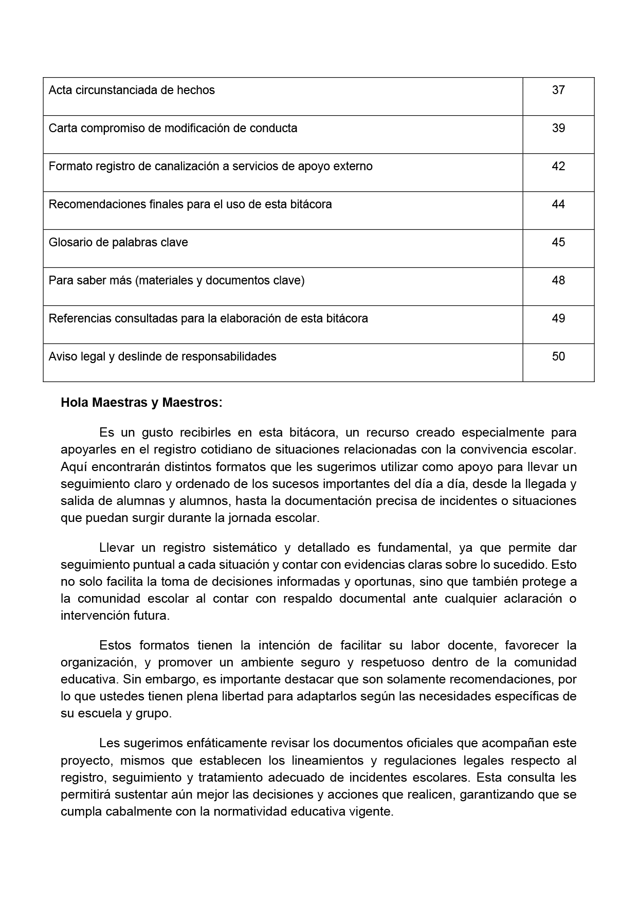 BITÁCORA PARA LA PREVENCIÓN, REGISTRO Y ATENCIÓN DE INCIDENCIAS Y ACOSO ESCOLAR (Editable en Word, se incluye en el paquete del tema 3 y 4)