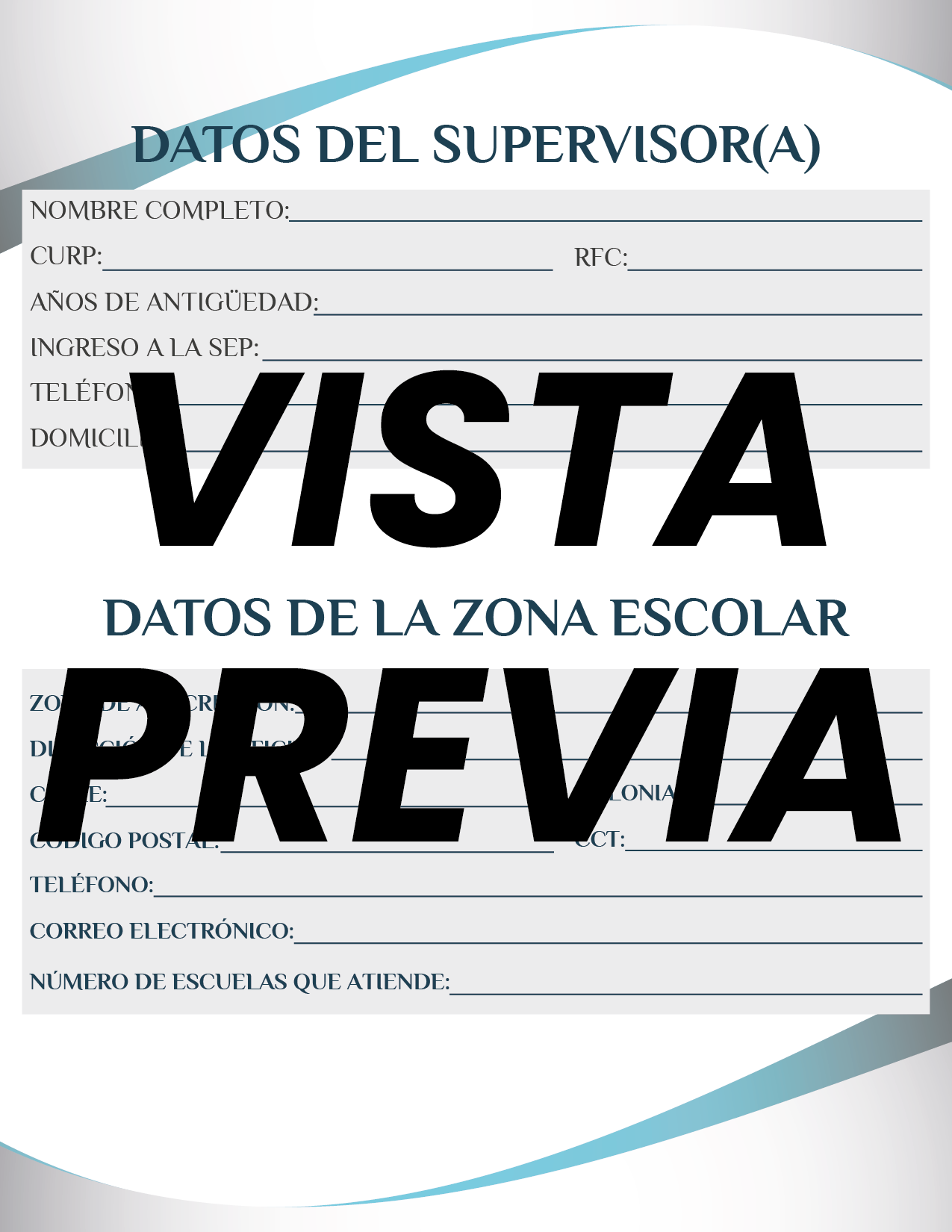 Agenda Formal Azul SUPERVISOR Secundaria