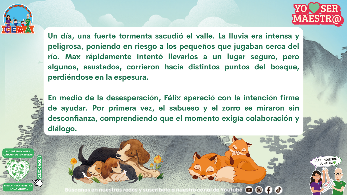 Historias para Maestros - El sabueso, el zorro y la tormenta (Editable en PowerPoint)