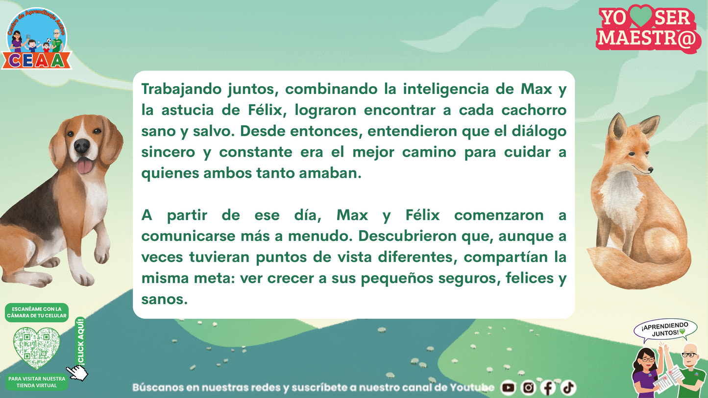 Historias para Maestros - El sabueso, el zorro y la tormenta (Editable en PowerPoint)