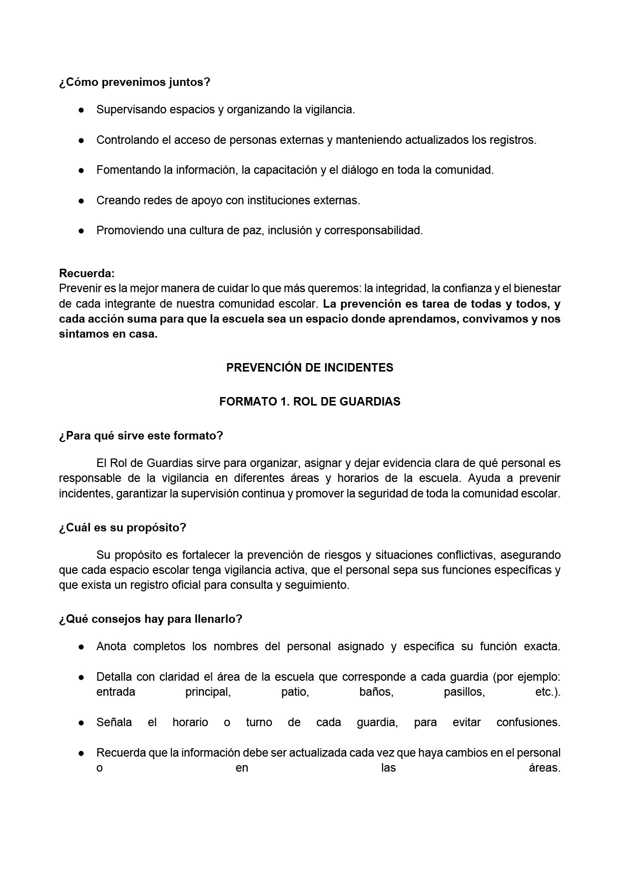 BITÁCORA PARA LA PREVENCIÓN, REGISTRO Y ATENCIÓN DE INCIDENCIAS Y ACOSO ESCOLAR (Editable en Word, se incluye en el paquete del tema 3 y 4)