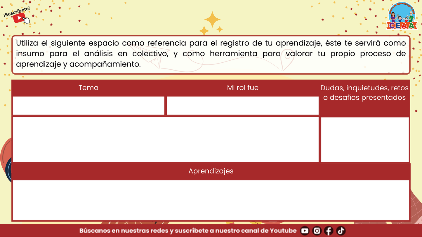 Presentación Taller Intensivo Sesión 2 - Bitácora para la Reflexión en PDF