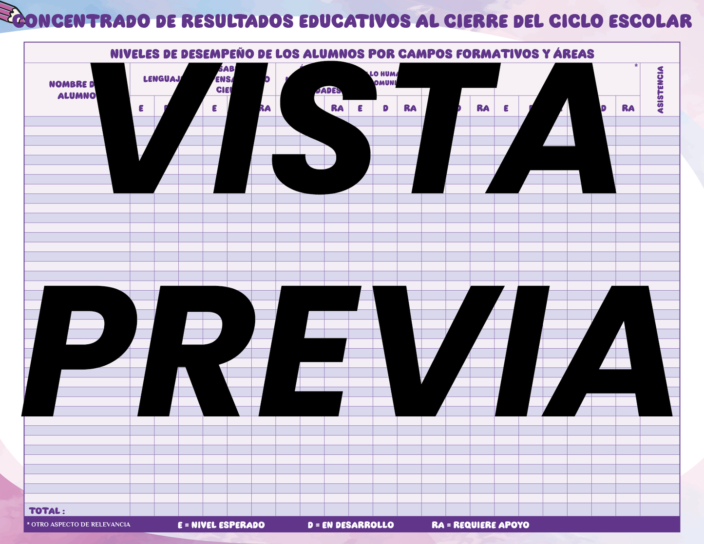 Agenda Colorida MAESTRO Preescolar
