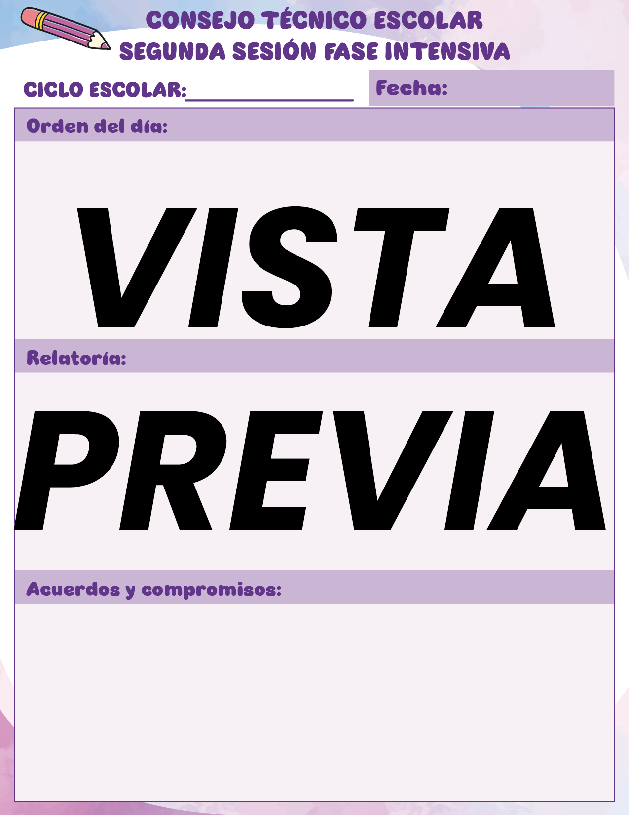 Agenda Colorida MAESTRO Preescolar