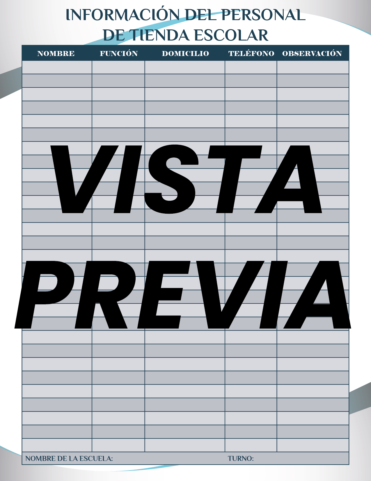Agenda Formal Azul SUPERVISOR Secundaria