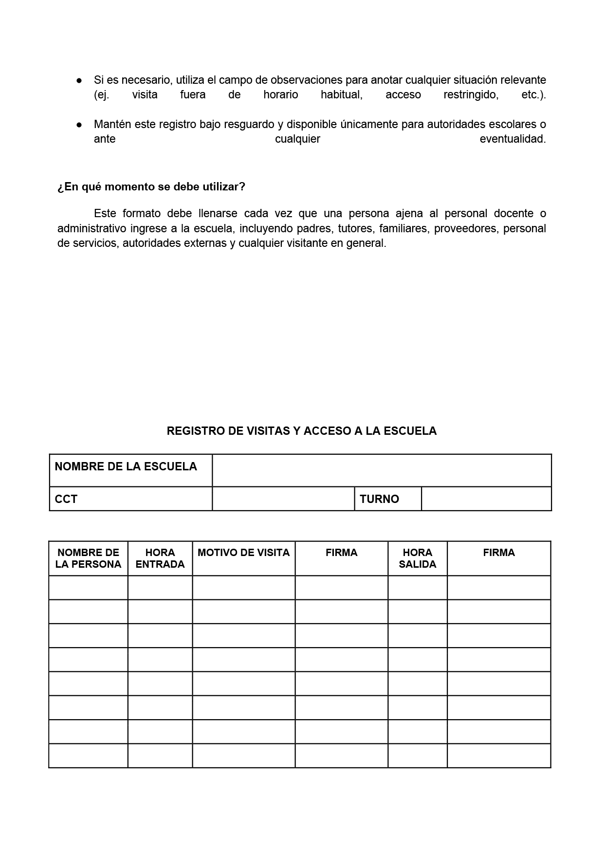 BITÁCORA PARA LA PREVENCIÓN, REGISTRO Y ATENCIÓN DE INCIDENCIAS Y ACOSO ESCOLAR (Editable en Word, se incluye en el paquete del tema 3 y 4)