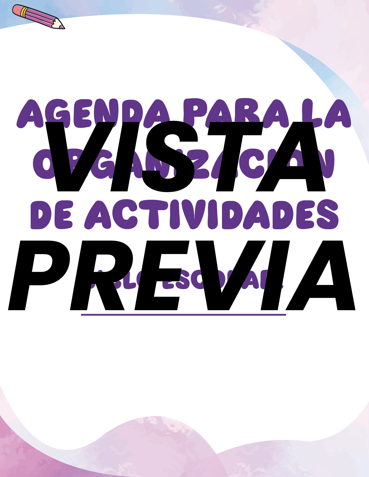 Agenda Colorida MAESTRO Preescolar