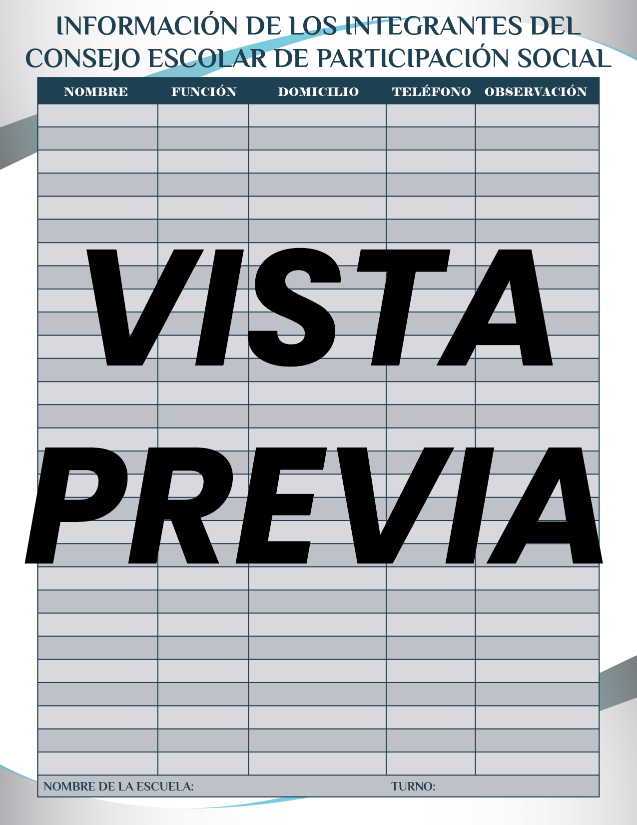 Agenda Formal Azul SUPERVISOR Secundaria
