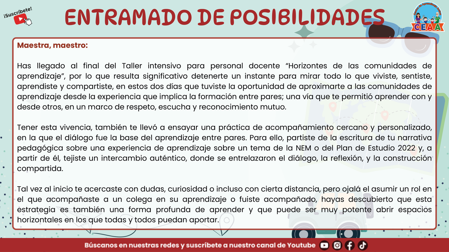 Presentación Taller Intensivo Sesión 2 - Bitácora para la Reflexión en PDF