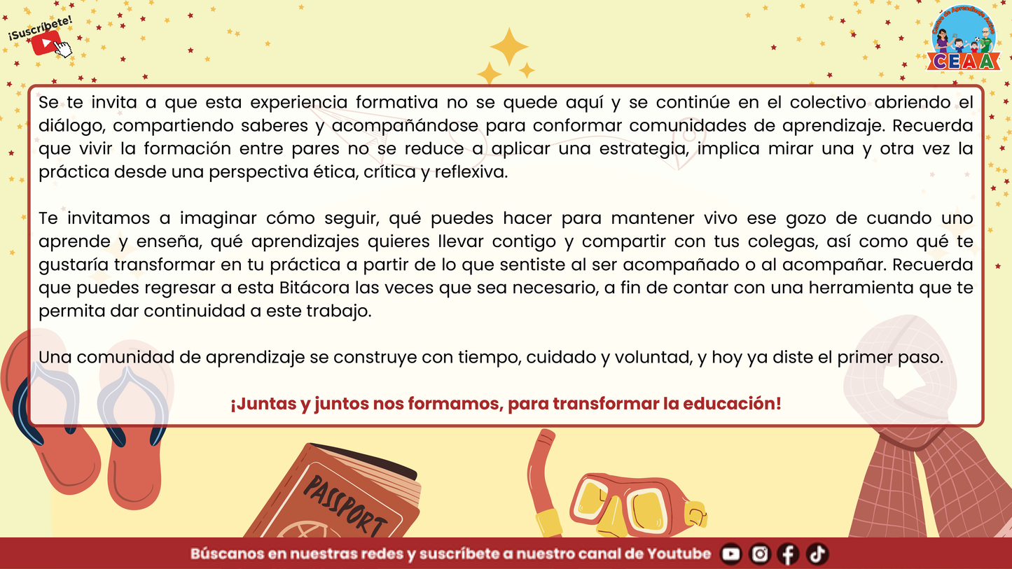 Presentación Taller Intensivo Sesión 2 - Bitácora para la Reflexión en PDF
