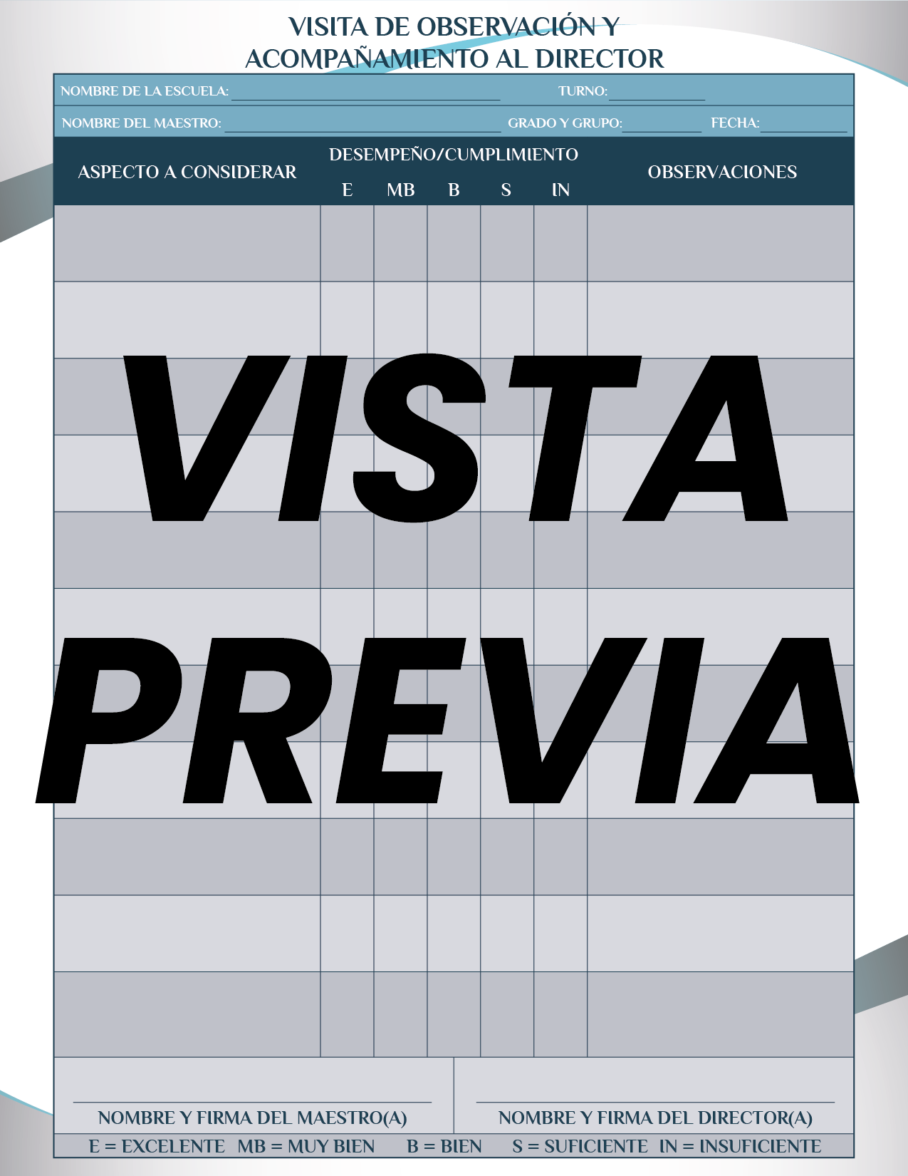Agenda Formal Azul SUPERVISOR Secundaria