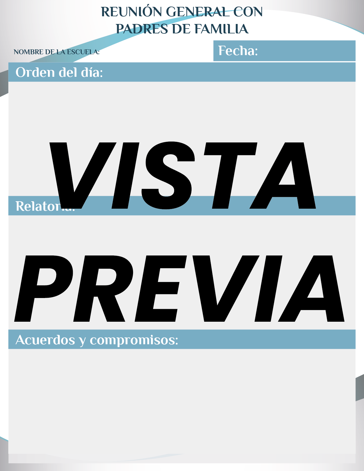 Agenda Formal Azul SUPERVISOR Secundaria