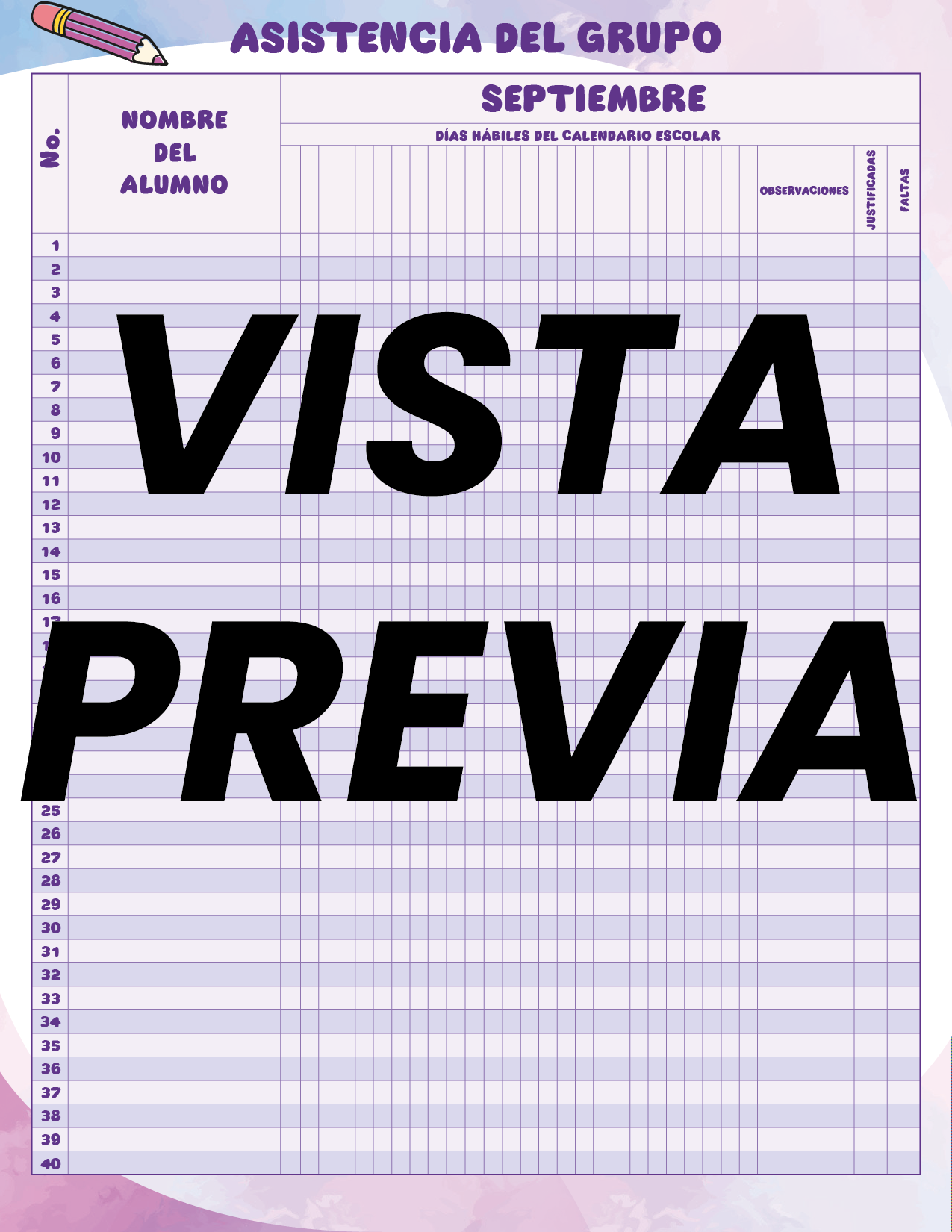 Agenda Colorida MAESTRO Preescolar
