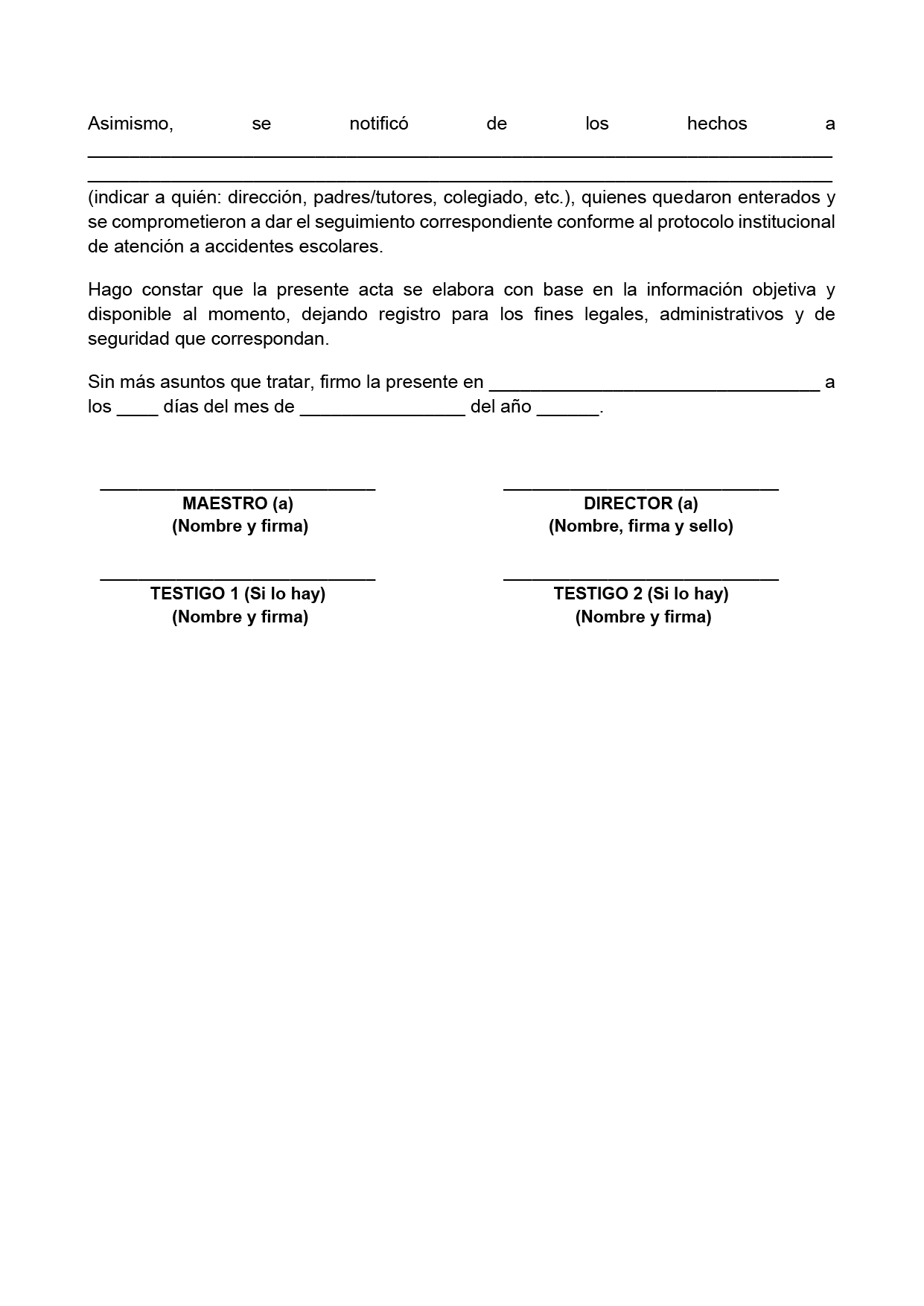 BITÁCORA PARA LA PREVENCIÓN, REGISTRO Y ATENCIÓN DE INCIDENCIAS Y ACOSO ESCOLAR (Editable en Word, se incluye en el paquete del tema 3 y 4)