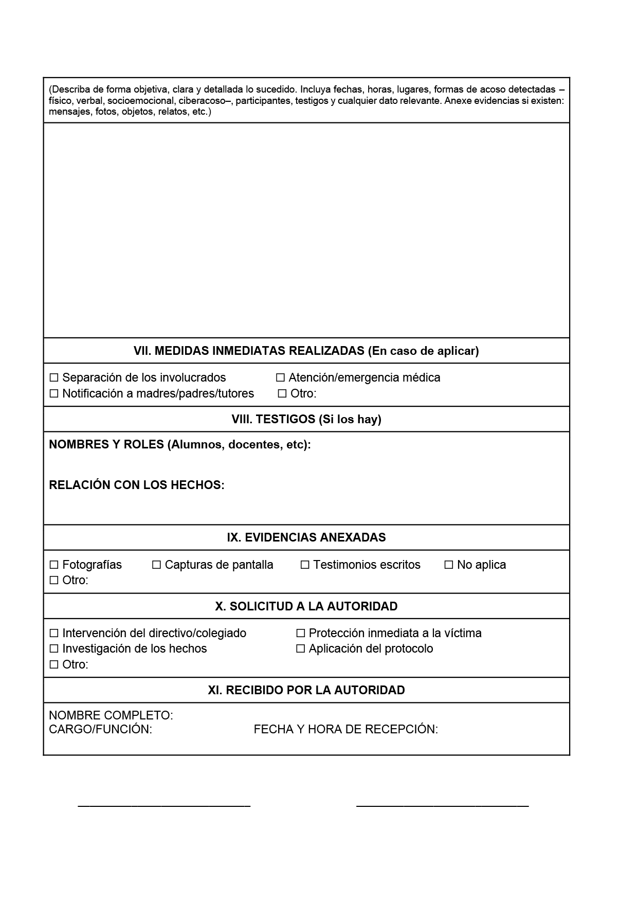 BITÁCORA PARA LA PREVENCIÓN, REGISTRO Y ATENCIÓN DE INCIDENCIAS Y ACOSO ESCOLAR (Editable en Word, se incluye en el paquete del tema 3 y 4)
