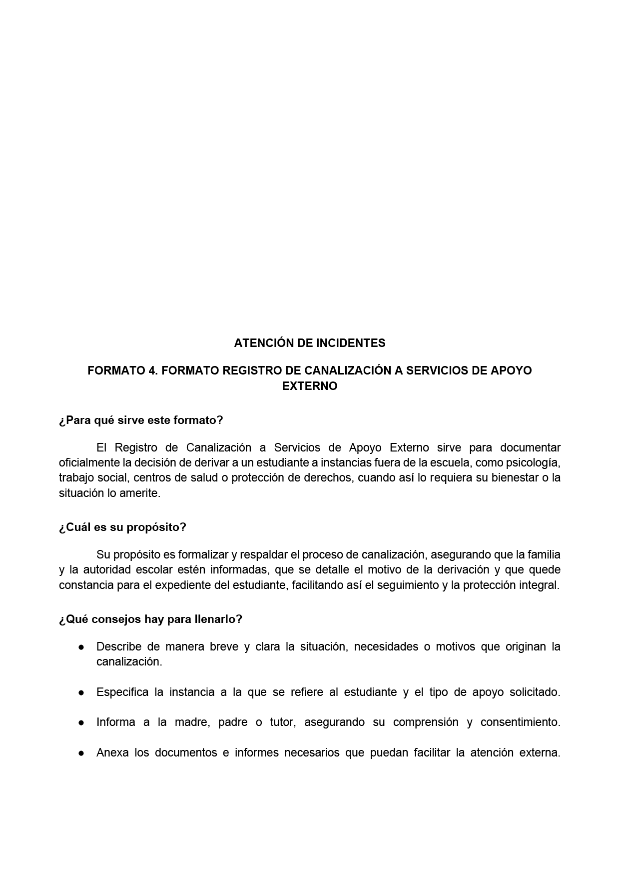 BITÁCORA PARA LA PREVENCIÓN, REGISTRO Y ATENCIÓN DE INCIDENCIAS Y ACOSO ESCOLAR (Editable en Word, se incluye en el paquete del tema 3 y 4)