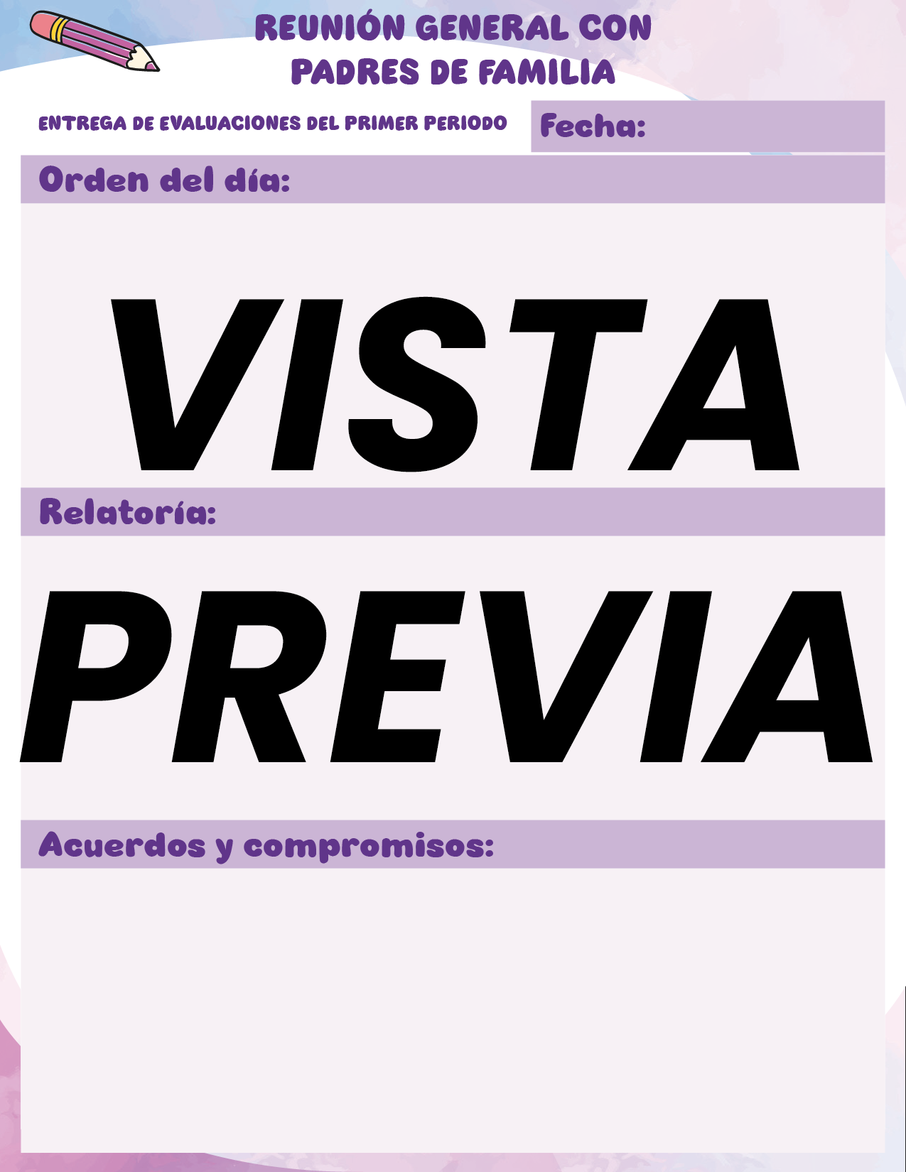 Agenda Colorida MAESTRO Preescolar