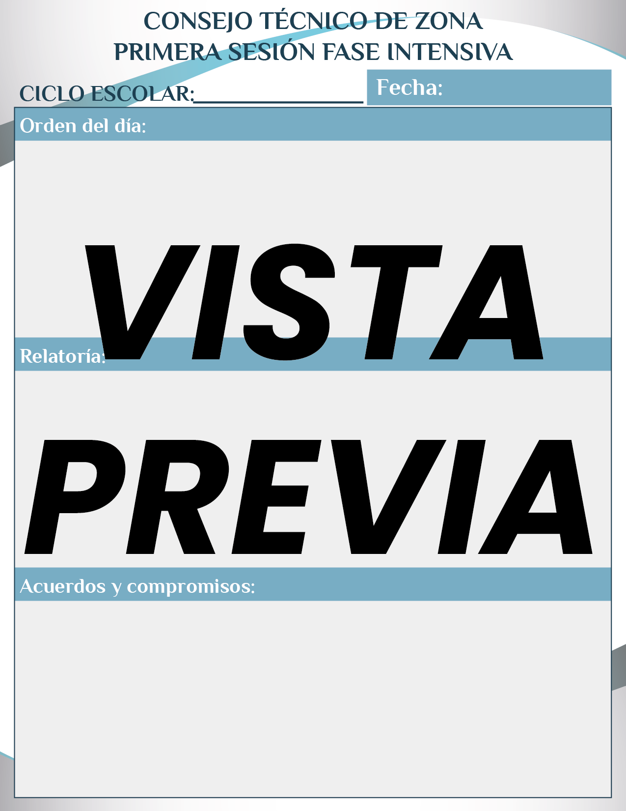 Agenda Formal Azul SUPERVISOR Secundaria