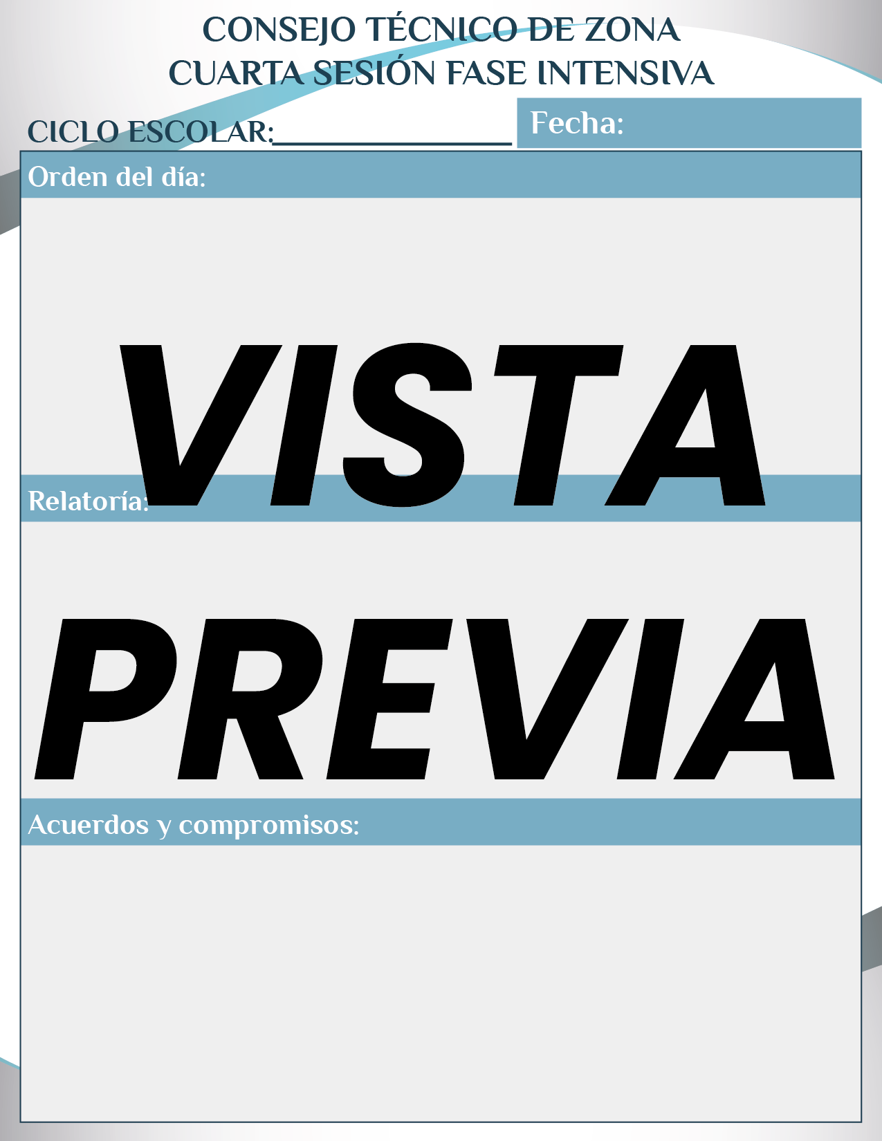 Agenda Formal Azul SUPERVISOR Secundaria
