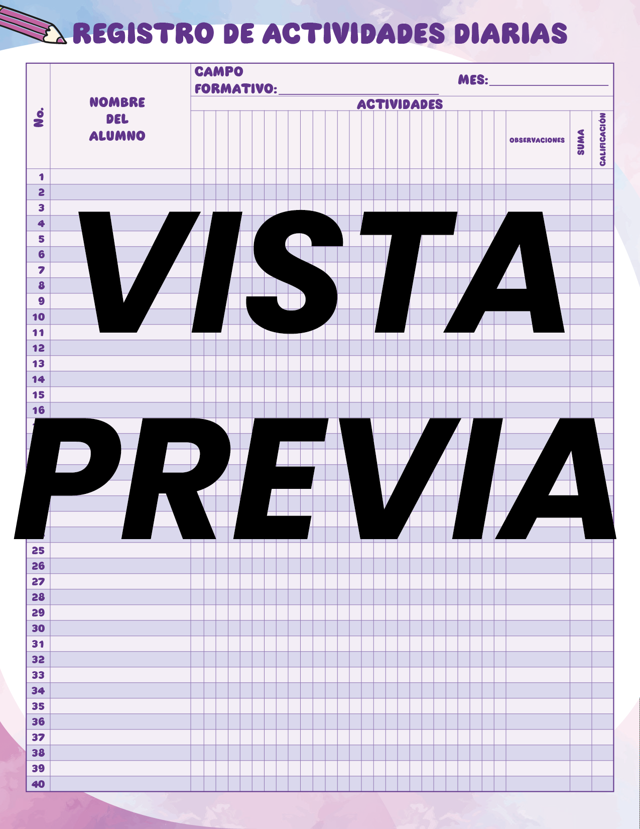 Agenda Colorida MAESTRO Preescolar