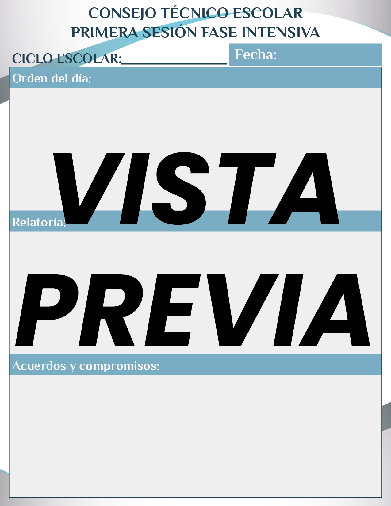 Agenda Formal Azul SUPERVISOR Secundaria