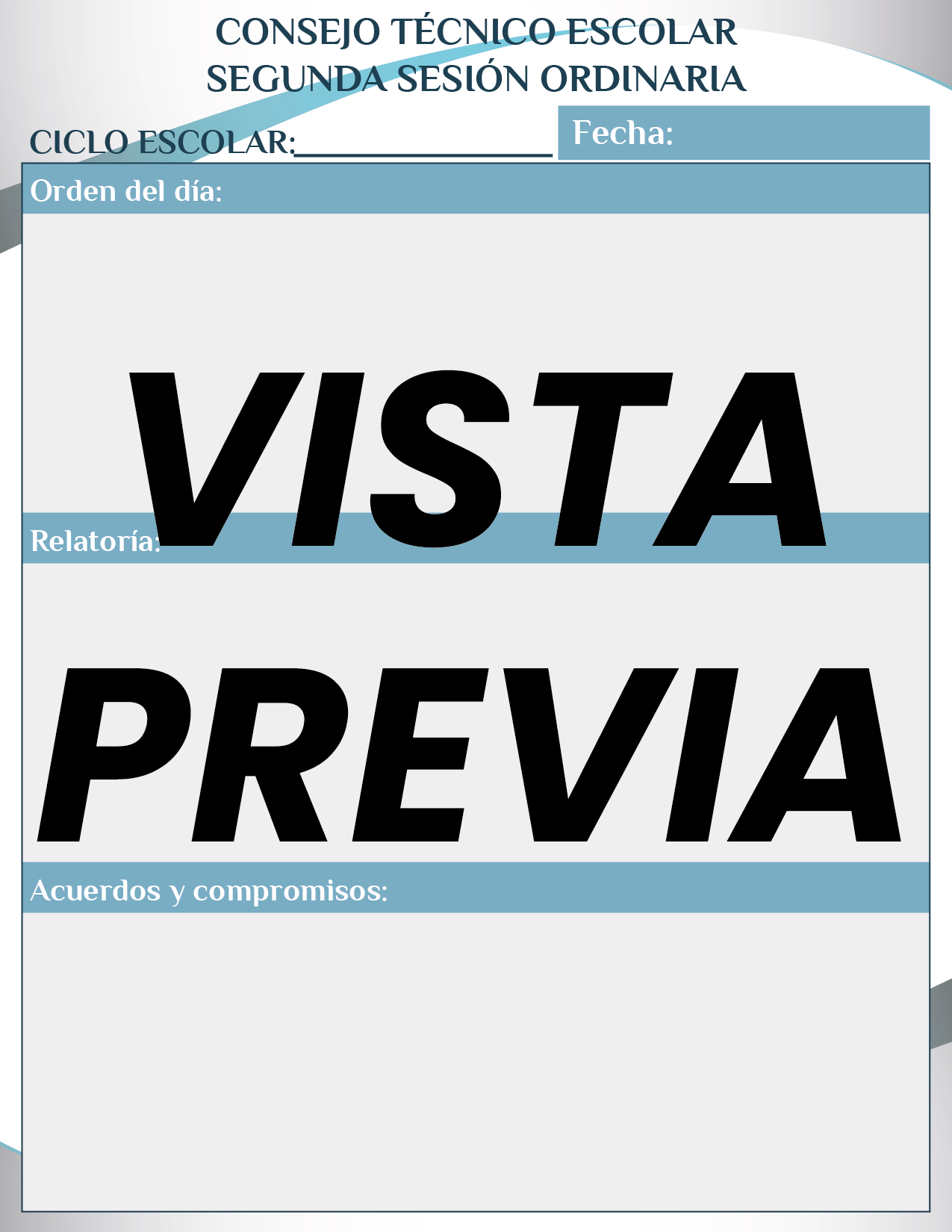 Agenda Formal Azul SUPERVISOR Secundaria
